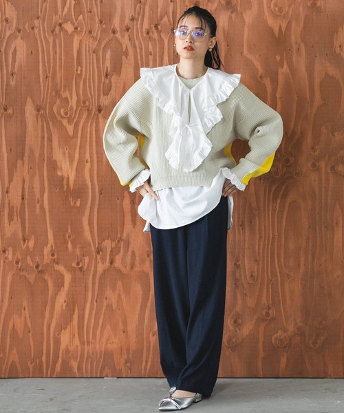 bohmal(ボマール)の「襟取り外し可能2WAYフリルブラウス(シャツ/ブラウス・レディース・ホワイト/ブラック・FREE)」の18枚目の写真