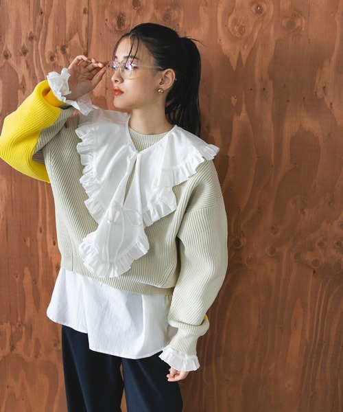 bohmal(ボマール)の「襟取り外し可能2WAYフリルブラウス(シャツ/ブラウス・レディース・ホワイト/ブラック・FREE)」の20枚目の写真