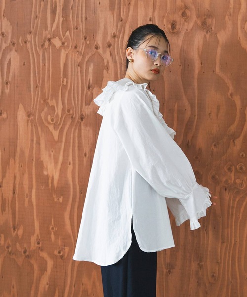 bohmal(ボマール)の「襟取り外し可能2WAYフリルブラウス(シャツ/ブラウス・レディース・ホワイト/ブラック・FREE)」の14枚目の写真