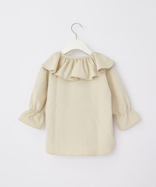 CIAOPANIC TYPY（チャオパニックティピー）の「【KIDS】ピーチ起毛フリルブラウス（シャツ/ブラウス・キッズ・アイボリー/チャコールグレー・S/M/L/XL/XXL）」の17枚目の写真