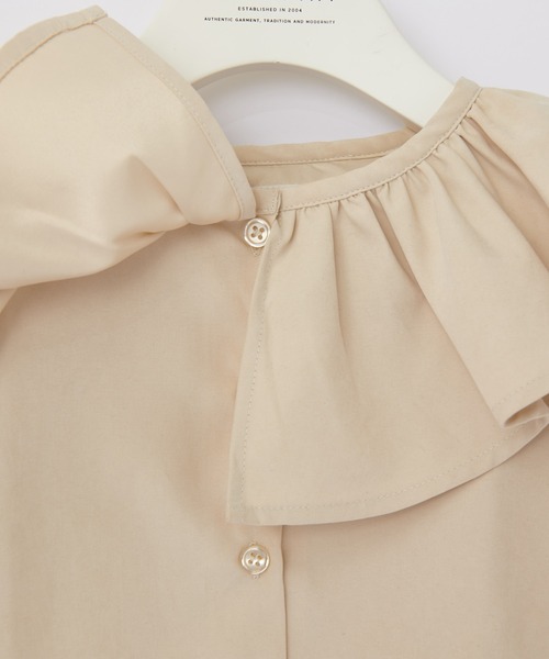 CIAOPANIC TYPY（チャオパニックティピー）の「【KIDS】ピーチ起毛フリルブラウス（シャツ/ブラウス・キッズ・アイボリー/チャコールグレー・S/M/L/XL/XXL）」の20枚目の写真