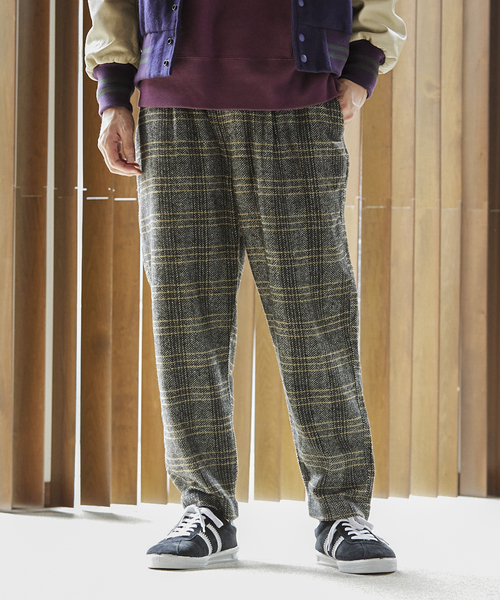 JOURNAL STANDARD relume(ジャーナルスタンダード レリューム)の「ツイード チェックイージーパンツ(スラックス・メンズ・ブラウン/ブラック・MEDIUM/LARGE)」の8枚目の写真