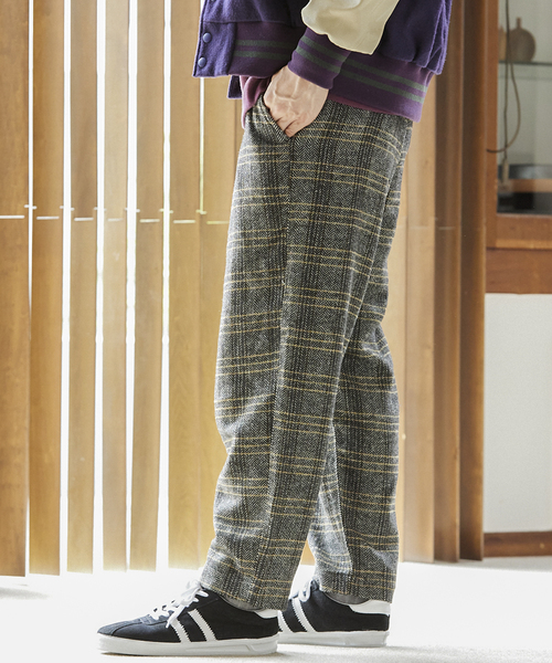 JOURNAL STANDARD relume(ジャーナルスタンダード レリューム)の「ツイード チェックイージーパンツ(スラックス・メンズ・ブラウン/ブラック・MEDIUM/LARGE)」の9枚目の写真
