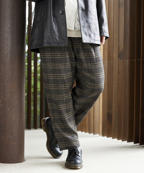 JOURNAL STANDARD relume(ジャーナルスタンダード レリューム)の「ツイード チェックイージーパンツ(スラックス・メンズ・ブラウン/ブラック・MEDIUM/LARGE)」の15枚目の写真