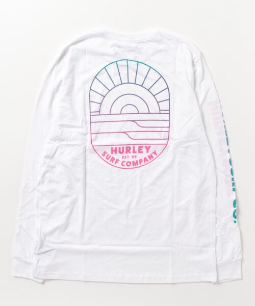 Hurley (ハーレー)の「【Hurley:ハーレー】M EVD CLEAN LINES LS / ハーレー袖ロゴロングTシャツ バックプリント(Tシャツ/カットソー・メンズ・ブルー/ホワイト・LARGE/X-LARGE/MEDIUM/SMALL)」の3枚目の写真