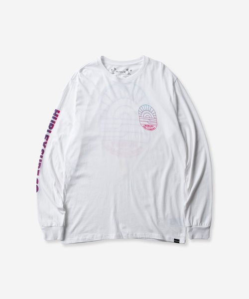 Hurley (ハーレー)の「【Hurley:ハーレー】M EVD CLEAN LINES LS / ハーレー袖ロゴロングTシャツ バックプリント(Tシャツ/カットソー・メンズ・ブルー/ホワイト・LARGE/X-LARGE/MEDIUM/SMALL)」の1枚目の写真