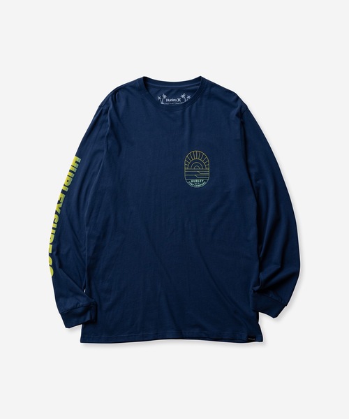 Hurley (ハーレー)の「【Hurley:ハーレー】M EVD CLEAN LINES LS / ハーレー袖ロゴロングTシャツ バックプリント(Tシャツ/カットソー・メンズ・ブルー/ホワイト・LARGE/X-LARGE/MEDIUM/SMALL)」の2枚目の写真
