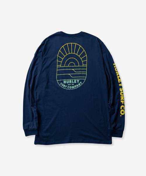 Hurley (ハーレー)の「【Hurley:ハーレー】M EVD CLEAN LINES LS / ハーレー袖ロゴロングTシャツ バックプリント(Tシャツ/カットソー・メンズ・ブルー/ホワイト・LARGE/X-LARGE/MEDIUM/SMALL)」の8枚目の写真
