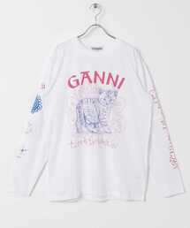 GANNI | GANNI　Cat Long Sleeve T-shirts(Tシャツ/カットソー)