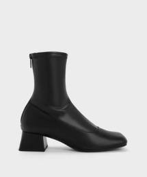 CHARLES & KEITH | トラペーズブロックヒールアンクルブーツ(ブーツ)