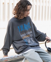 WEGO | WEGO/【23年秋冬新作】ピグメントグラフィックプルオーバー(スウェット)