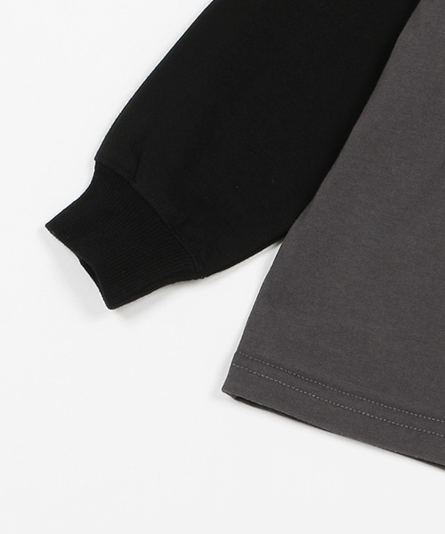 X-girl Stages（エックスガールステージス）の「ラグラン長袖Tシャツ（Tシャツ/カットソー・キッズ・チャコール/オフホワイト・110cm/140cm/120cm/90cm/80ｃｍ/130cm/100cm）」の6枚目の写真