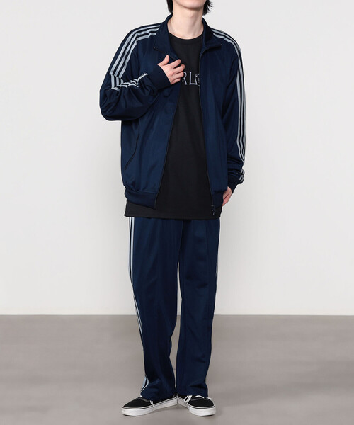adidas アディダス トラックパンツ ネイビー M トレフォイル ジャージ adidas（アディダス）の「adidas | トラックパンツ NAVY MEN