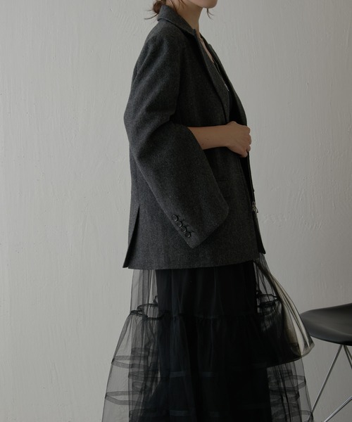 コラージュガリャルダガランテ　テーラードジャケット　チャコールグレー コラージュガリャルダガランテ テーラードジャケット