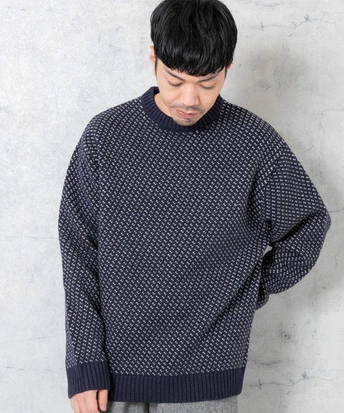 URBAN RESEARCH ROSSO MEN(アーバンリサーチロッソメン)の「『XLサイズあり』バーズアイ柄クルーネックニット(ニット/セーター・メンズ・ネイビー/アイボリー/ベージュ/ブラック/グレー・LARGE/MEDIUM/SMALL/X-LARGE)」の12枚目の写真