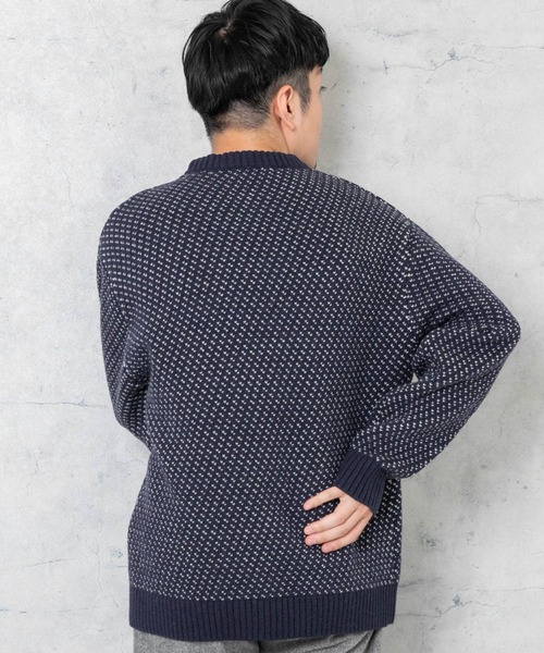 URBAN RESEARCH ROSSO MEN(アーバンリサーチロッソメン)の「『XLサイズあり』バーズアイ柄クルーネックニット(ニット/セーター・メンズ・ネイビー/アイボリー/ベージュ/ブラック/グレー・LARGE/MEDIUM/SMALL/X-LARGE)」の14枚目の写真