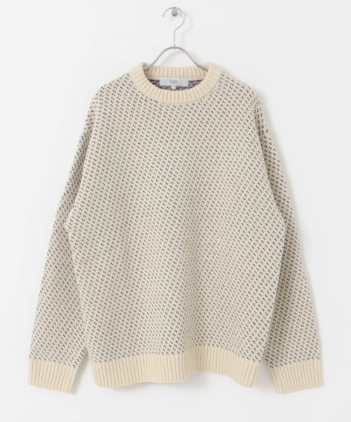 URBAN RESEARCH ROSSO MEN(アーバンリサーチロッソメン)の「『XLサイズあり』バーズアイ柄クルーネックニット(ニット/セーター・メンズ・ネイビー/アイボリー/ベージュ/ブラック/グレー・LARGE/MEDIUM/SMALL/X-LARGE)」の16枚目の写真