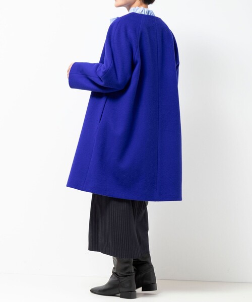 NOLLEY'S Sophi（ノーリーズソフィ）の「KIWI LAMBノーカラーコート