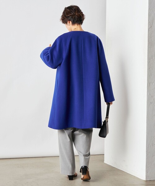 NOLLEY'S Sophi（ノーリーズソフィ）の「KIWI LAMBノーカラーコート