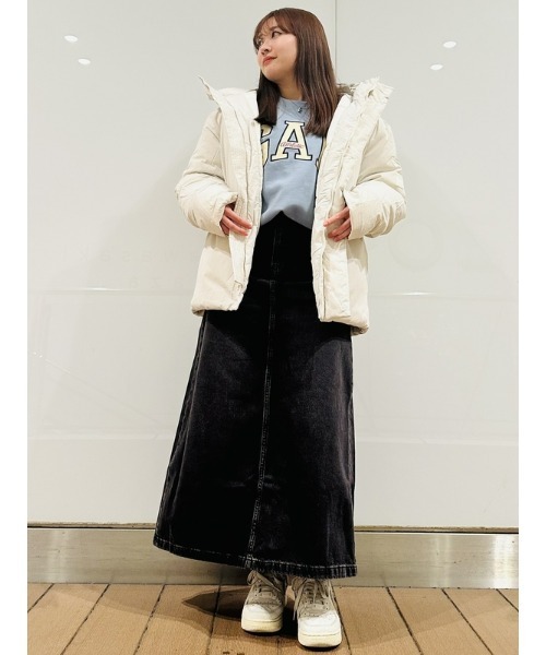 GAP(ギャップ)の「GAPロゴ フーデッドパファージャケット(ユニセックス)(ダウンジャケット/コート・メンズ・ホワイト系その他/ブラック/グレー/ネイビー・S/L/M/XL/XS)」の22枚目の写真