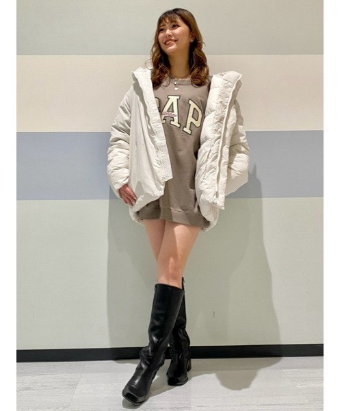 GAP(ギャップ)の「GAPロゴ フーデッドパファージャケット(ユニセックス)(ダウンジャケット/コート・メンズ・ホワイト系その他/ブラック/グレー/ネイビー・S/L/M/XL/XS)」の20枚目の写真