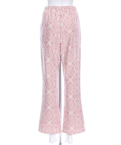 clear（クリア）の「ジャガードカットフレアパンツ[低身長用サイズ有]（その他パンツ・レディース・ブラック/ピンク/ベージュ・F/XS）」の14枚目の写真