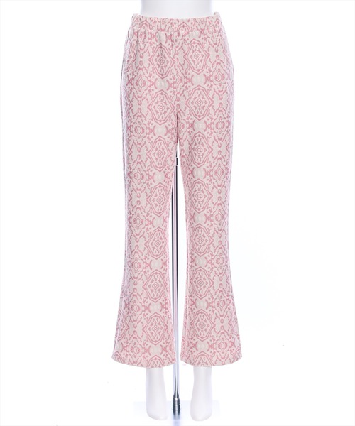 clear（クリア）の「ジャガードカットフレアパンツ[低身長用サイズ有]（その他パンツ・レディース・ブラック/ピンク/ベージュ・F/XS）」の17枚目の写真