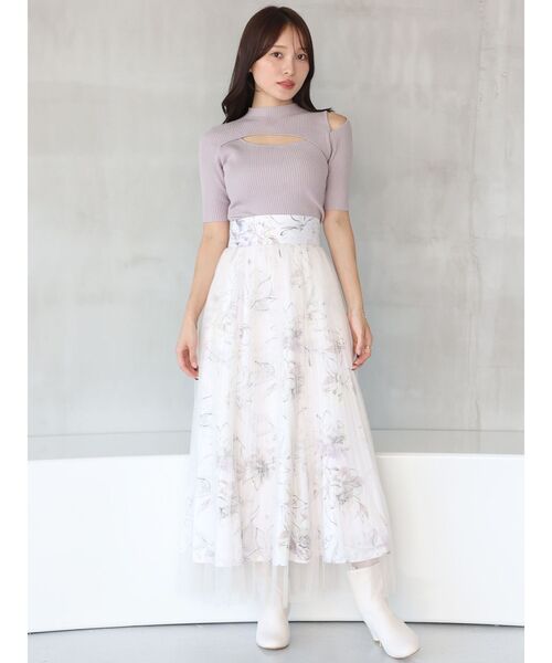 MERCURYDUO（マーキュリーデュオ）の「2WAYカットアウトニット（ニット/セーター・レディース・ブラック/オフホワイト/ブルー/ベビーピンク/ラベンダー・FREE）」の20枚目の写真