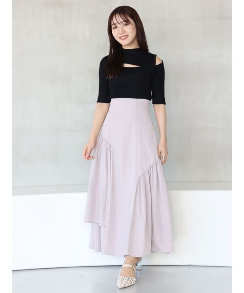 MERCURYDUO（マーキュリーデュオ）の「2WAYカットアウトニット（ニット/セーター・レディース・ブラック/オフホワイト/ブルー/ベビーピンク/ラベンダー・FREE）」の18枚目の写真