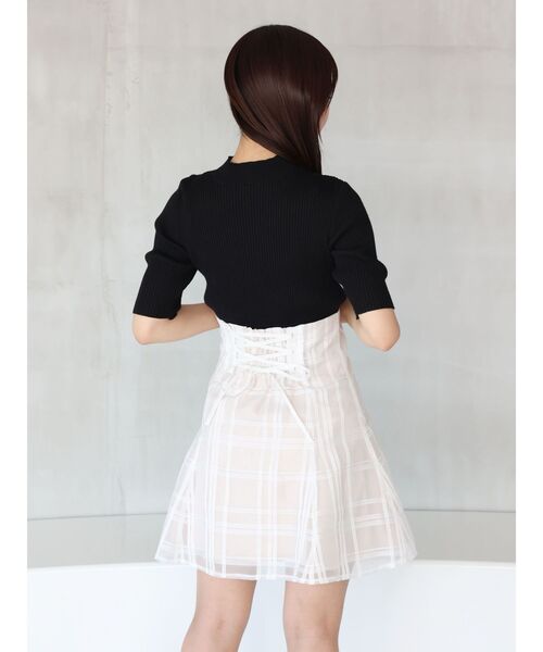 MERCURYDUO（マーキュリーデュオ）の「2WAYカットアウトニット（ニット/セーター・レディース・ブラック/オフホワイト/ブルー/ベビーピンク/ラベンダー・FREE）」の9枚目の写真