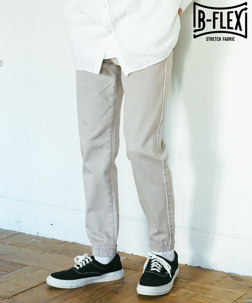 BAYFLOW（ベイフロー）の「【B-FLEX】[12色展開 穿き心地抜群!] ストレッチジョグパンツ（その他パンツ・メンズ・オフホワイト/イエロー/ブラック/グレー/ブルー/カーキ/ブラック系/グレー系/オリーブ/ブルー系/グレイッシュベージュ/ブラウン・LARGE/MEDIUM/SMALL/X-LARGE）」の5枚目の写真