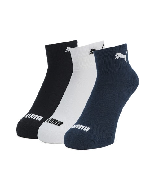 PUMA(プーマ)の「PUMA プーマ ユニセックス クォーター クッション ソックス 3足組(ソックス/靴下・メンズ・ブラック/ライトグレー/ネイビー/ホワイト・25.0cm/23.0cm/27.0cm)」の4枚目の写真