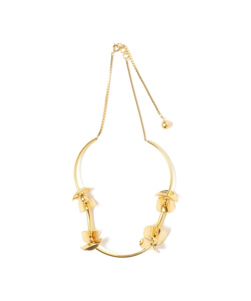 Ray BEAMS(レイビームス)の「RBS / カーブド パイプ ネックレス GOLD(ネックレス・レディース・ゴールド・ONE SIZE)」の4枚目の写真