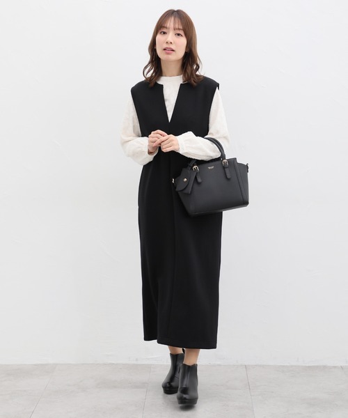 Honeys（ハニーズ）の「ポーチ付きハンドバッグ（ハンドバッグ・レディース・ブラック/ホワイト/ホワイト系その他/グレイッシュベージュ/ボルドー・FREE）」の7枚目の写真