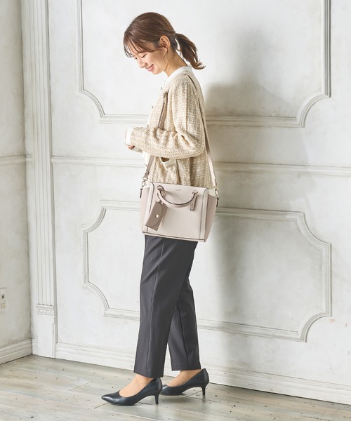 Honeys（ハニーズ）の「ポーチ付きハンドバッグ（ハンドバッグ・レディース・ブラック/ホワイト/ホワイト系その他/グレイッシュベージュ/ボルドー・FREE）」の10枚目の写真