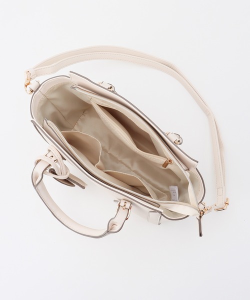 WAKO ベージュ ハンドバッグ ポーチ付き　新品未使用♡ ポーチ付きハンドバッグ（ハンドバッグ）｜Honeys（ハニーズ）の