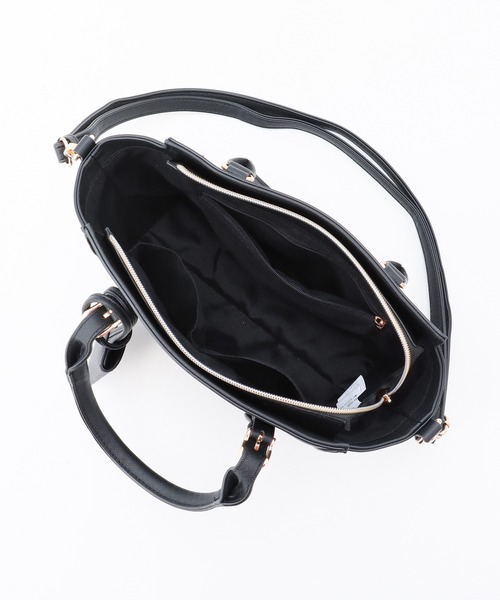 Honeys（ハニーズ）の「ポーチ付きハンドバッグ（ハンドバッグ・レディース・ブラック/ホワイト/ホワイト系その他/グレイッシュベージュ/ボルドー・FREE）」の19枚目の写真