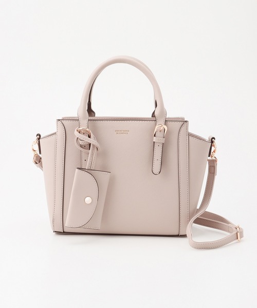 Honeys（ハニーズ）の「ポーチ付きハンドバッグ（ハンドバッグ・レディース・ブラック/ホワイト/ホワイト系その他/グレイッシュベージュ/ボルドー・FREE）」の20枚目の写真