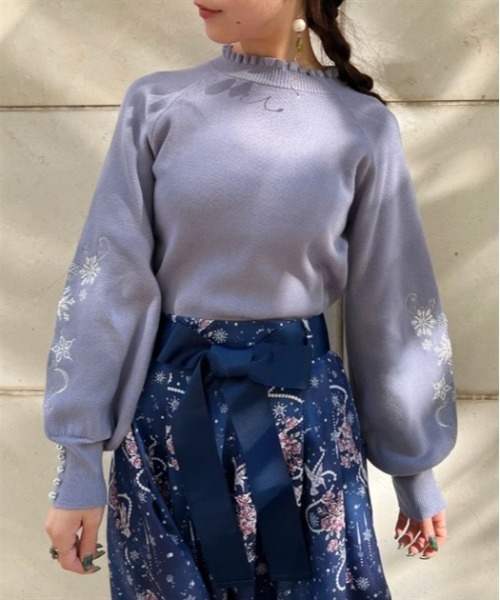 axes femme（アクシーズファム）の「雪の結晶刺繍ニット（ニット