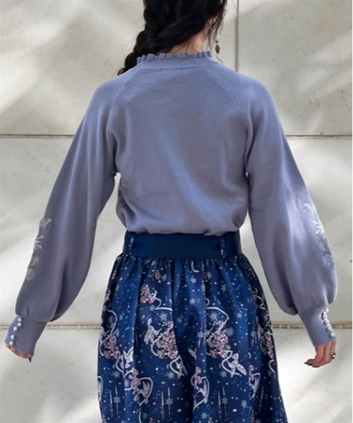 axes femme（アクシーズファム）の「雪の結晶刺繍ニット（ニット