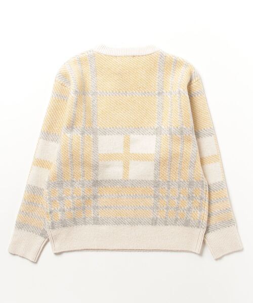 JF Ready Made（ジェイエフレディメイド）の「[Jf Ready Made/ジェイエフレディメイド] チェック柄 ジャガードニットプルオーバー（ニット/セーター・レディース・グレー/キナリ/ブラック・F）」の8枚目の写真