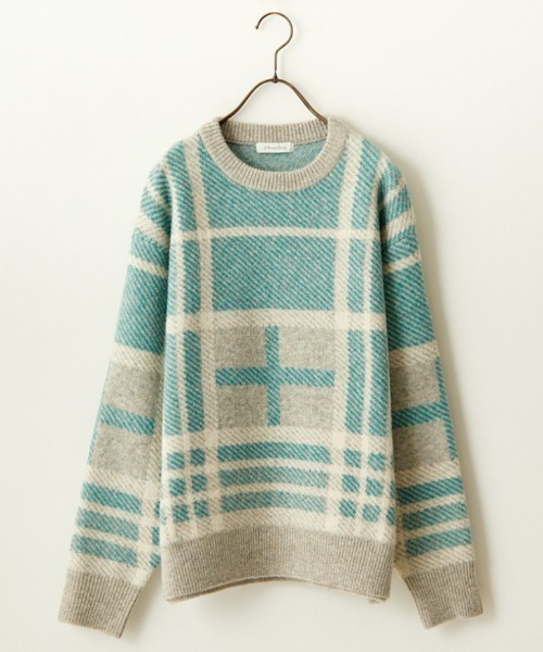 JF Ready Made（ジェイエフレディメイド）の「[Jf Ready Made/ジェイエフレディメイド] チェック柄 ジャガードニットプルオーバー（ニット/セーター・レディース・グレー/キナリ/ブラック・F）」の22枚目の写真