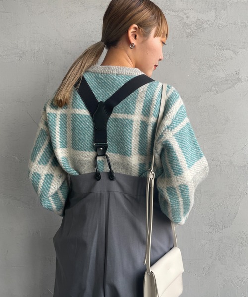 JF Ready Made（ジェイエフレディメイド）の「[Jf Ready Made/ジェイエフレディメイド] チェック柄 ジャガードニットプルオーバー（ニット/セーター・レディース・グレー/キナリ/ブラック・F）」の15枚目の写真