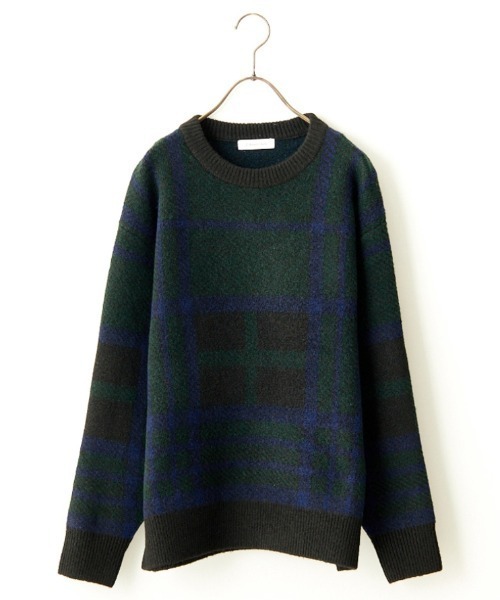 JF Ready Made（ジェイエフレディメイド）の「[Jf Ready Made/ジェイエフレディメイド] チェック柄 ジャガードニットプルオーバー（ニット/セーター・レディース・グレー/キナリ/ブラック・F）」の21枚目の写真