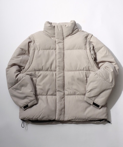 セール】袖を取り外してベストにも！2way マルチウェイ フェイクダウン