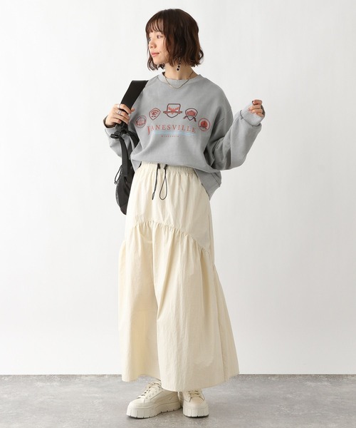 RAGEBLUE（レイジブルー）の「ラウンドティアード/ギャザーフレアスカート（スカート・レディース・グリーン/ブルー/ホワイト/ブラック・FREE）」の5枚目の写真