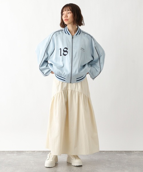 RAGEBLUE（レイジブルー）の「ラウンドティアード/ギャザーフレアスカート（スカート・レディース・グリーン/ブルー/ホワイト/ブラック・FREE）」の9枚目の写真