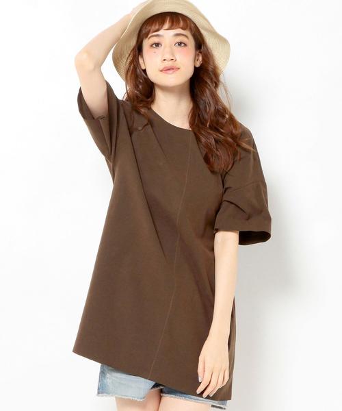 Another Edition(アナザーエディション)の「フェイクスウェードチュニックワンピース/AEBC FAKE SUEDE TU OP◆(ワンピース・レディース・ベージュ/ブラウン・フリー)」の2枚目の写真