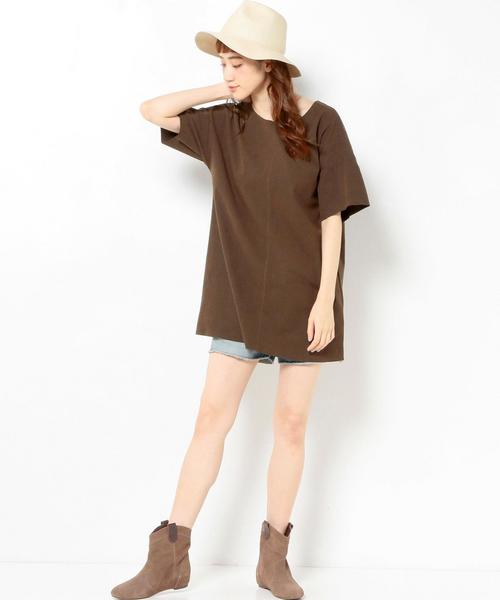 Another Edition(アナザーエディション)の「フェイクスウェードチュニックワンピース/AEBC FAKE SUEDE TU OP◆(ワンピース・レディース・ベージュ/ブラウン・フリー)」の12枚目の写真
