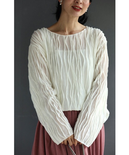 なみなみ流線シアーカットソートップス（Tシャツ/カットソー）｜CAWAII（カワイイ）Tシャツ/カットソー